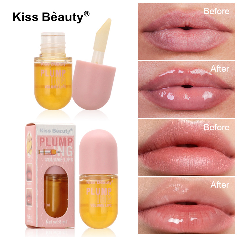 kissbeauty Lip Wrinkle Reduction and Lip Fullness Capsules Essence Oil Lip Care Essence Lip Balm Moisturizes and nourishes the lips full figure