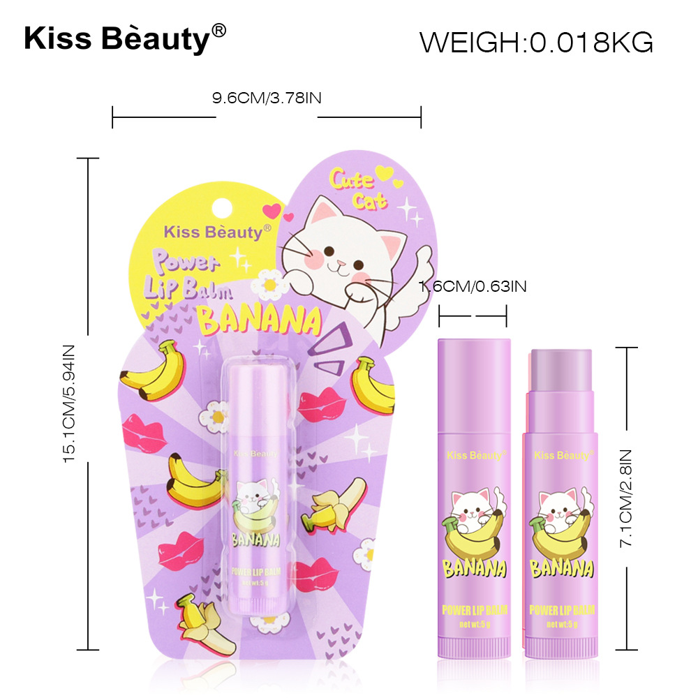 kissbeauty Cross-border Moisturizing Cartoon Lip Balm Hydrating and Nourishing Care Lip Balm Factory wholesale Item Picture