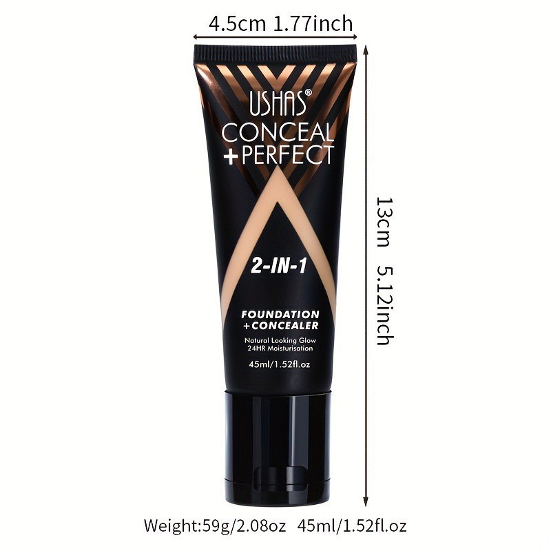 USHAS Cross-border in-stock multi-functional 2-in-1 Foundation + Concealer FS424C Item Picture