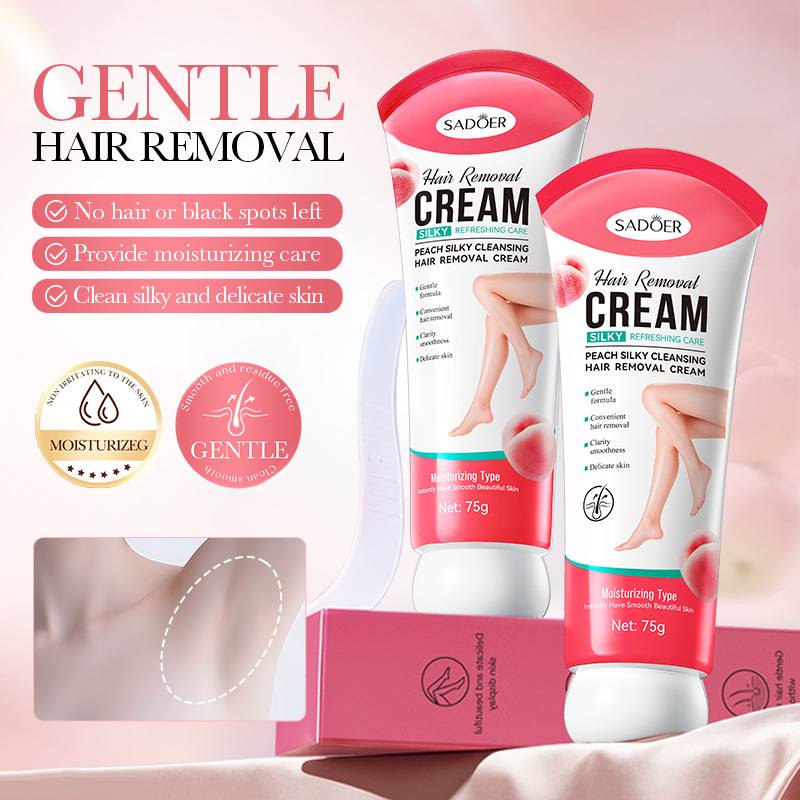 Full English SADOER Peach Smooth and Penetrating Hair Removal Cream, Clean armpit Hair Removal Cream Cross-border export wholesale full figure