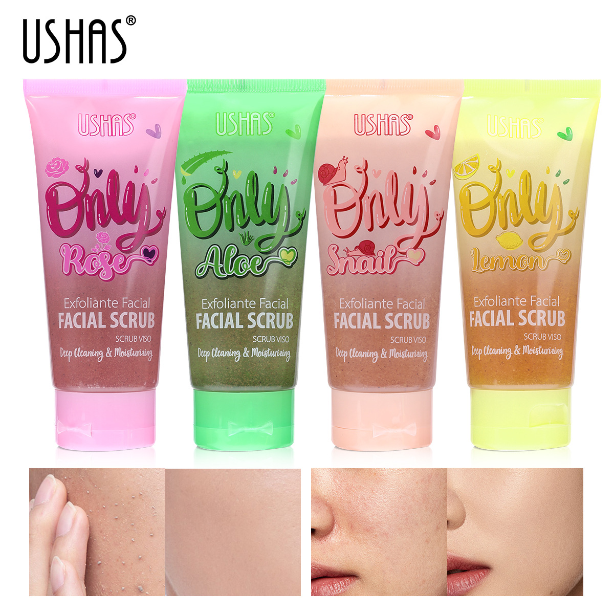 USHAS cross-border hot-selling fruit scrub, body massage, skin cleansing and care bath salt HA343 Specification drawing