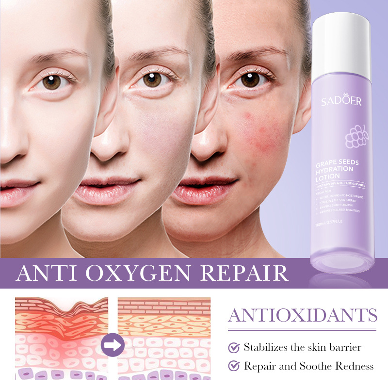 SADOER Grape Seed Antioxidant Repair Lotion, Hydrating Skin Lotion and Moisturizing Essence Lotion for cross-border export Application Scenario