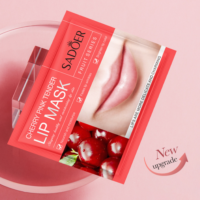 SADOER cherry Pink Nourishing Lip Mask for lip Care in autumn and winter cross-border export wholesale Item Picture