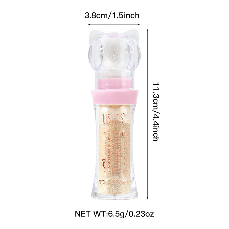 USHAS European and American cross-border stock high-gloss loose powder, glitter powder, Natural three-dimensional, waterproof, body brightening, skin tone UF036 Item Picture