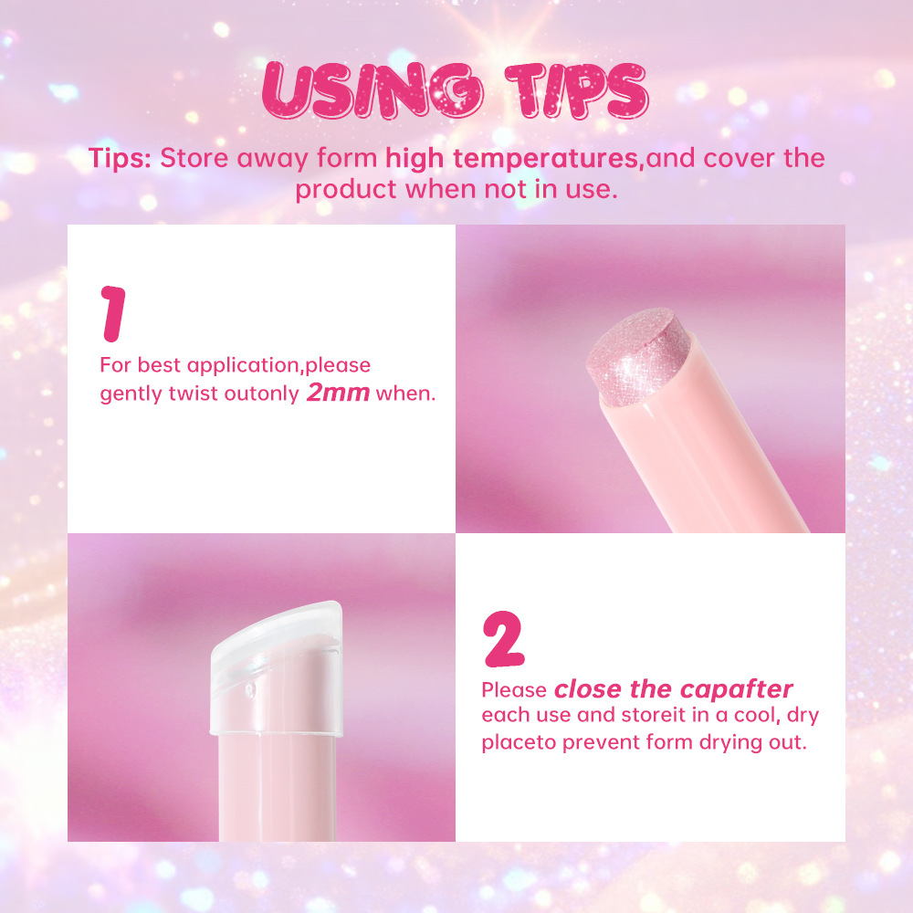 SAS Beauty Cross-border Bestseller in Stock, multi-color jelly high-gloss Eyeshadow stick wholesale SES006 details Picture