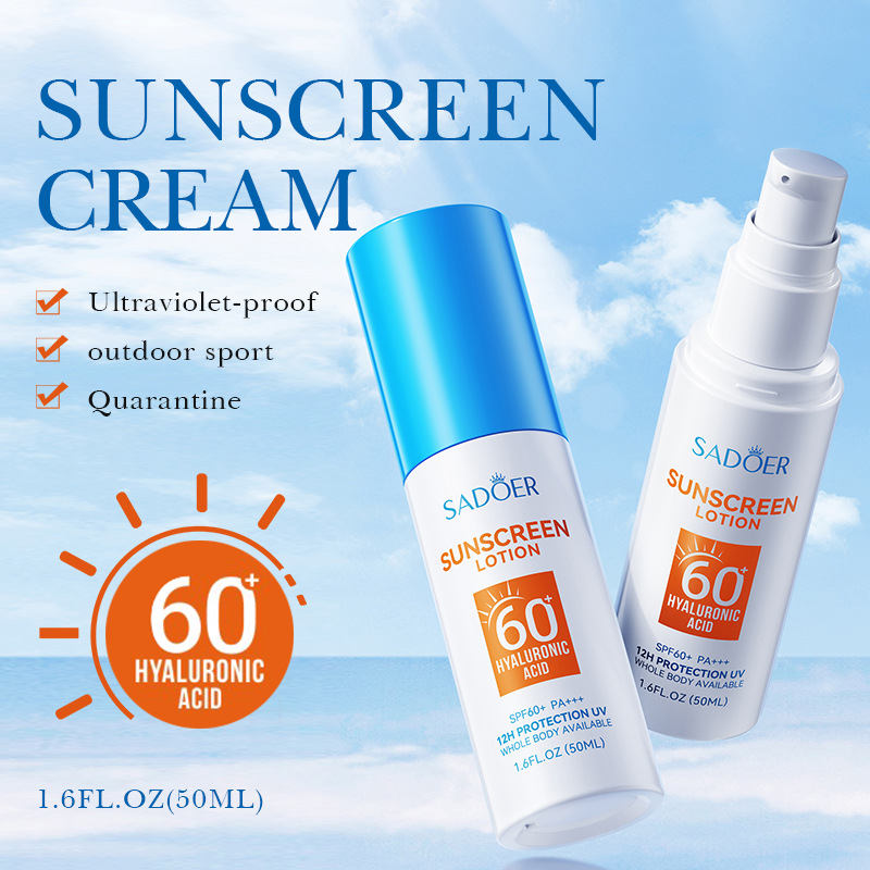 All-english SADOER hyaluronic acid sunscreen Lotion, refreshing outdoor sunscreen, cross-border export wholesale details Picture