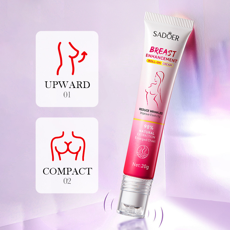 SADOER Breast Firming Roller Cream, breast firming Massage care, cross-border wholesale with beads details Picture