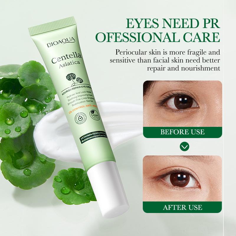 All-english BIOAOUA Centella asiatica Nourishing and Repairing Eye Cream Moisturizing and hydrating Eye care cross-border export wholesale Application Scenario
