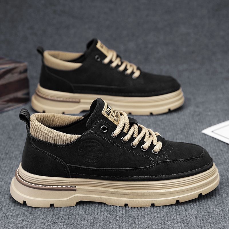Martin Boots Men's spring new breathable workwear shoes Men's trendy and versatile thick-soled sportswear casual sneakers trendy shoes details Picture