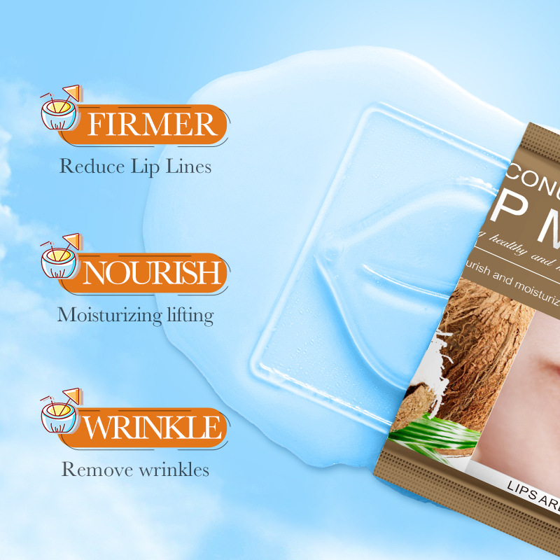 SADOER Coconut Moisturizing and Repairing Lip Mask for dry autumn and winter cross-border export wholesale details Picture
