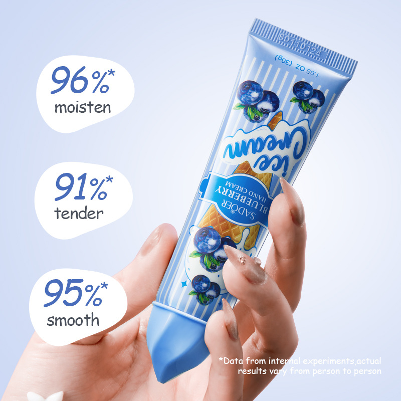 SADOER blueberry hand Cream anti-cracking, hydrating and moisturizing autumn and winter hand cream cross-border export wholesale Specification drawing