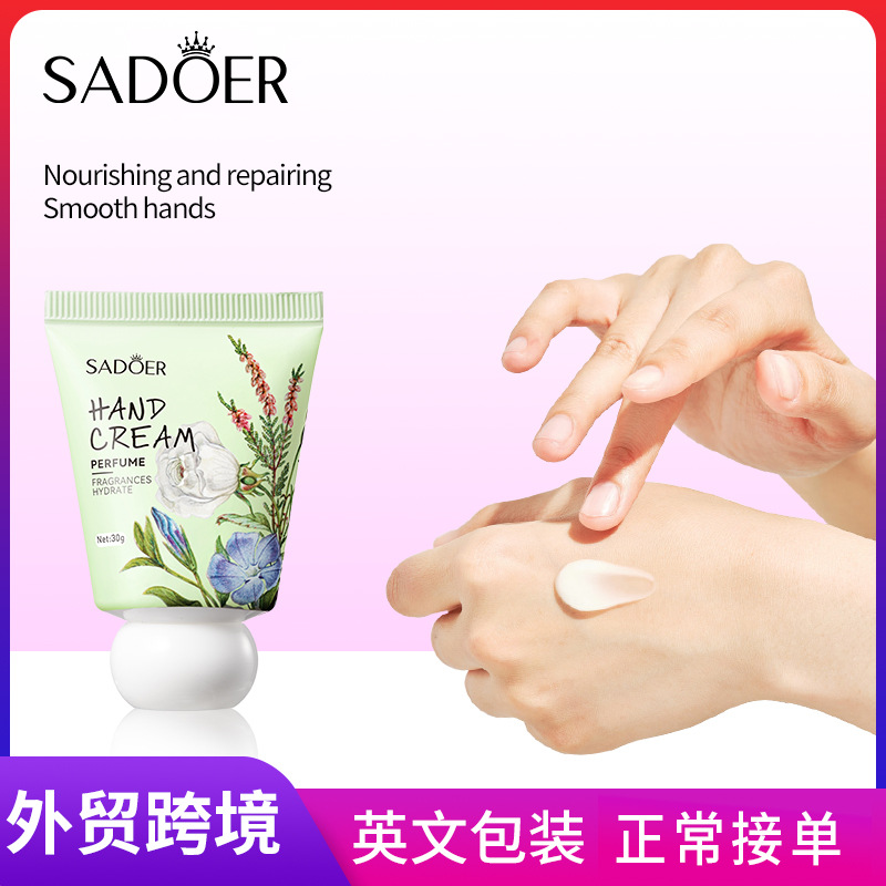 Cross-border wholesale of SADOER Silver Mountain Spring Perfume Hand Cream and hydrating autumn and winter Hand cream in English full figure
