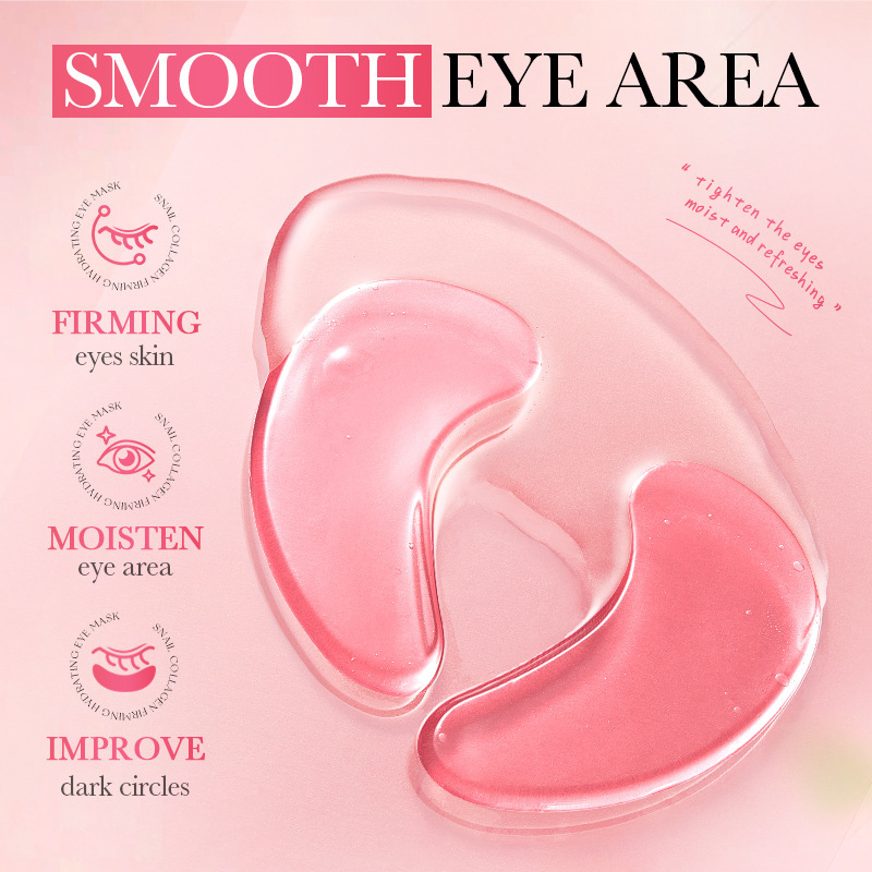All-english BIOAOUA Snail Collagen Firming and Hydrating Eye Mask Moisturizing Eye Mask Patch Cross-border export wholesale Specification drawing