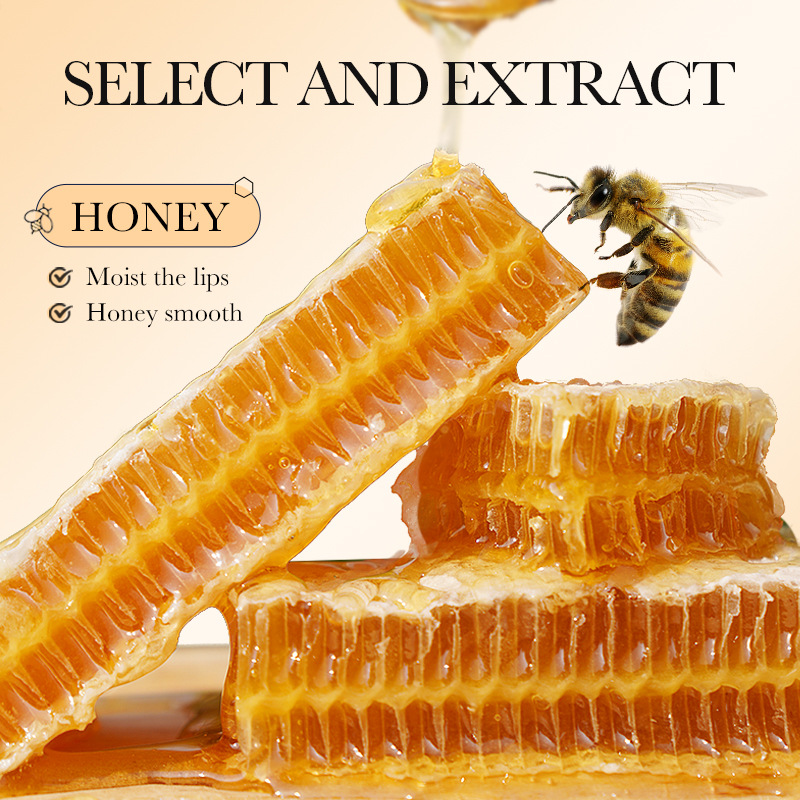Full English SADOER honey anti-cracking Nourishing Lip Mask for protecting the lip area, cross-border export wholesale of lip masks Specification drawing