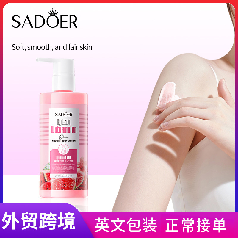 Cross-border export wholesale of SADOER Niacinamide Hydrating Nourishing Watermelon Body Lotion and Moisturizing Body Cream full figure