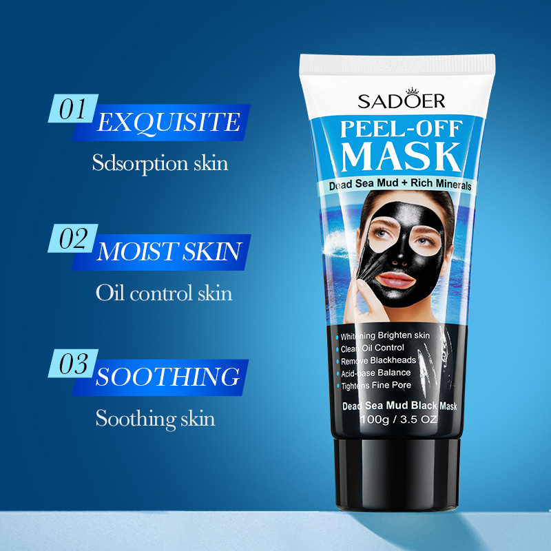 All-english SADOER Dead Sea Mud Blackhead Removal, Whitening and peel-off Mask for cross-border export wholesale details Picture