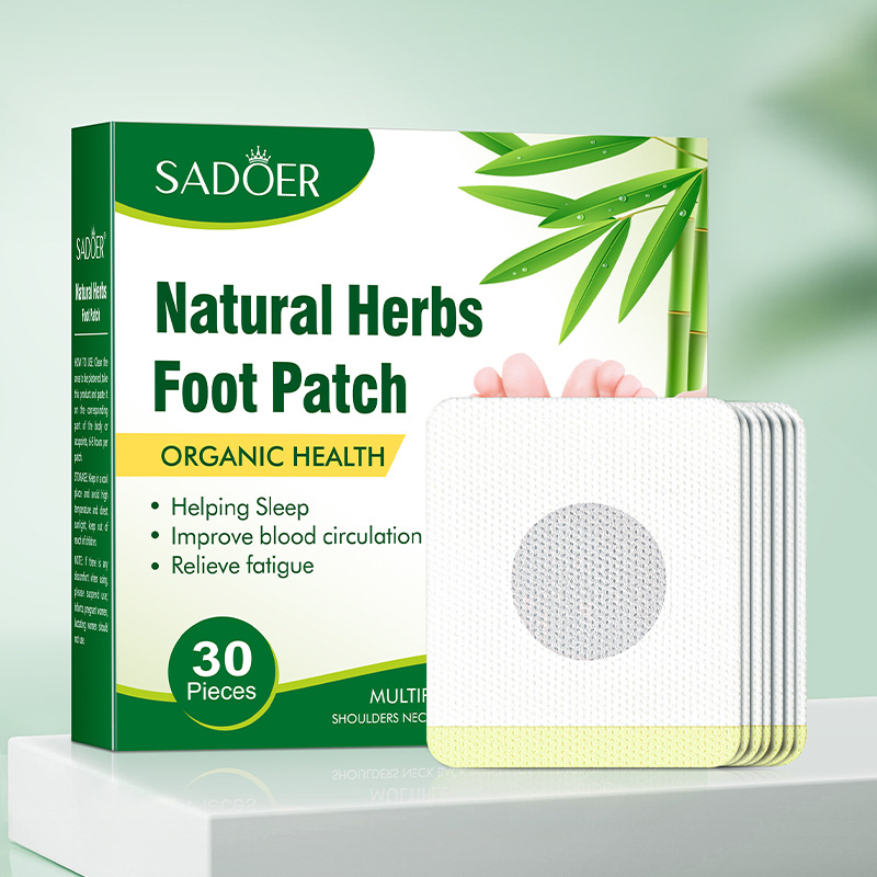 All-english SADOER herbal foot acupoint patches for sleep aid, universal acupoint patches for the body, cross-border export wholesale Item Picture