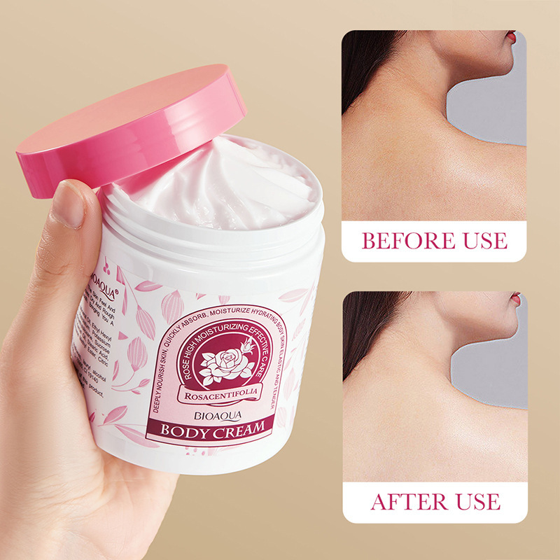 All-english BIOAOUA Thousand-Leaf Rose Body Cream Moisturizing, Refreshing, Softening and hydrating Body Lotion Cross-border wholesale Item Picture