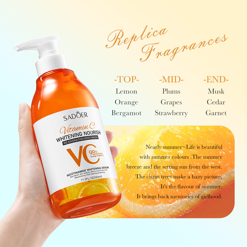 Cross-border wholesale of SADOER whitening, nourishing and rejuvenating body Wash and deep cleansing body wash in English Application Scenario