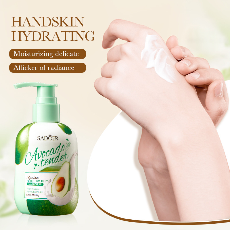 Full English SADOER Peach VE Vaseline Hand Cream Anti-Cracking Press Hand Cream Cross-border export wholesale details Picture