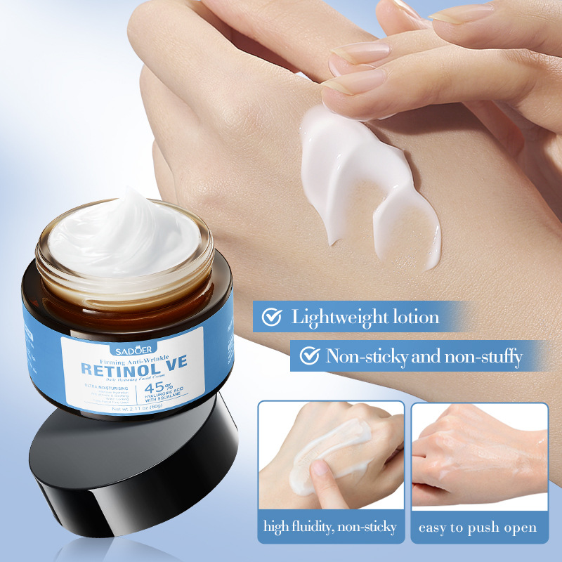 SADOER Retinol VE Firming and Anti-Wrinkle Cream Moisturizing and Hydrating Cream Cross-border export wholesale Application Scenario