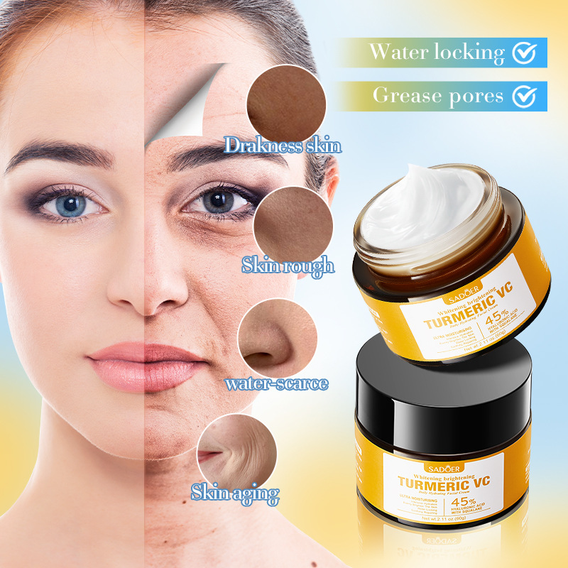 Full English SADOER Turmeric VC Whitening and Brightening Cream, Moisturizing and Hydrating Cream, cross-border export wholesale details Picture