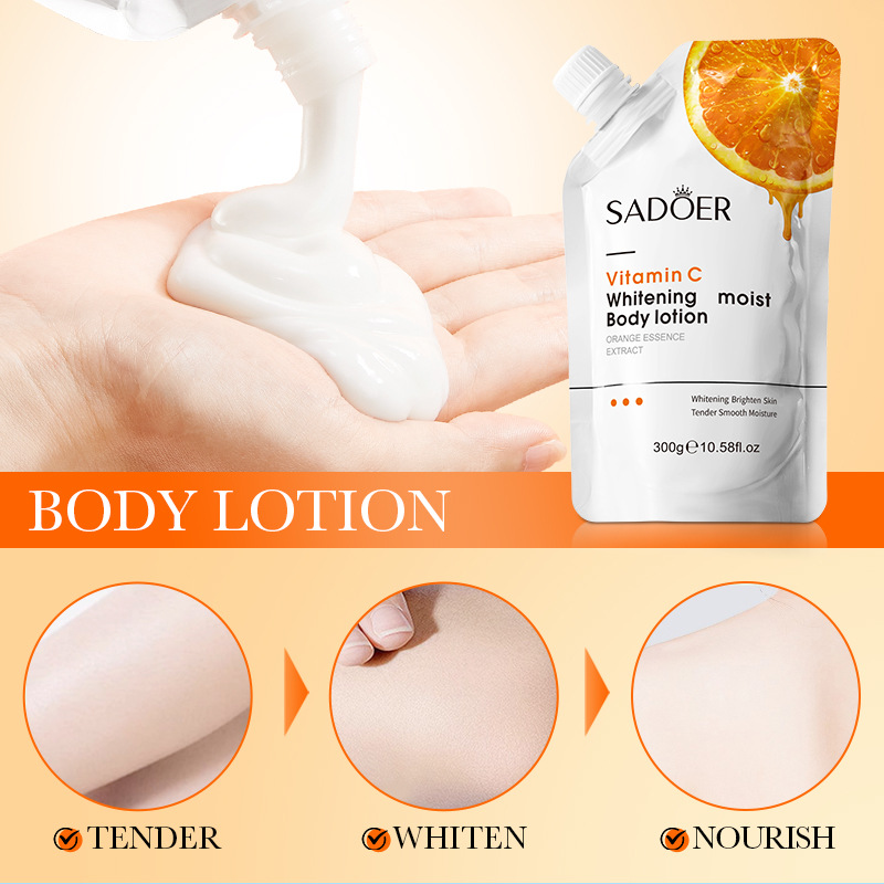 SADOER Vitamin C Whitening and Moisturizing Body Lotion, cross-border export wholesale of whitening Body lotion Specification drawing