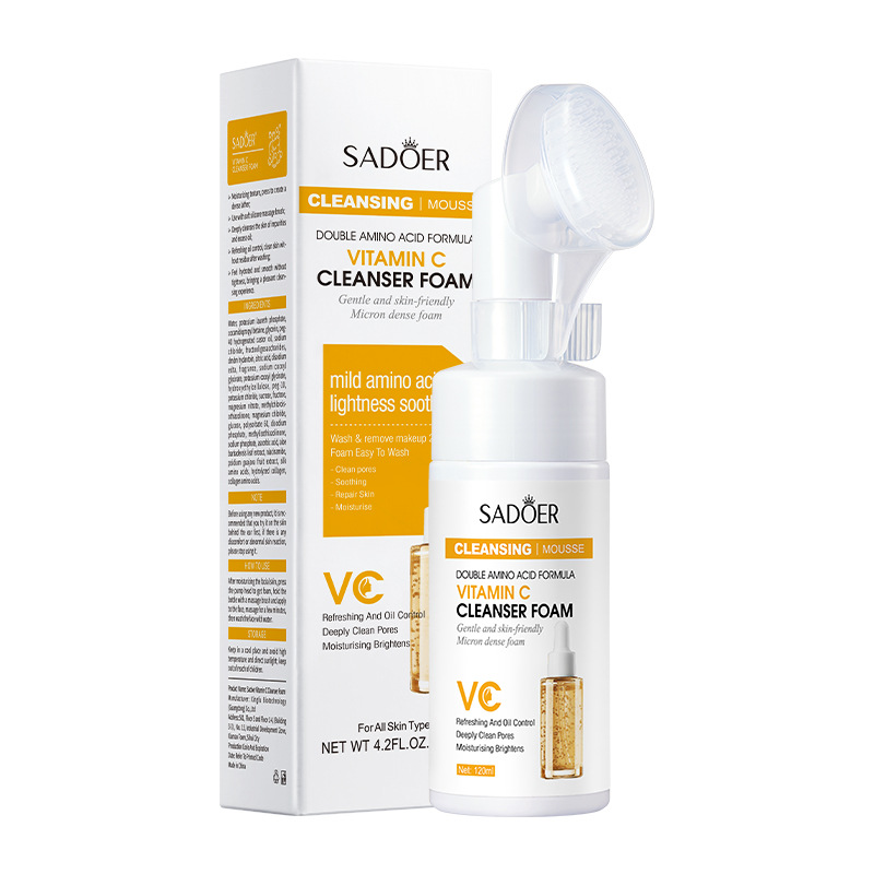 Cross-border wholesale of SADOER vitamin C amino acid Cleansing mousse and foaming facial Cleanser in English Item Picture