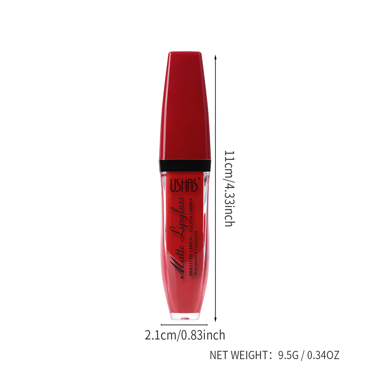 USHAS European and American cross-border stock velvet matte lip gloss, waterproof, moisturizing, long-lasting non-stick cup lip gloss LG2537 Item Picture