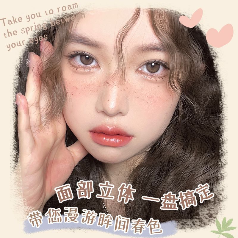 NOVO Eyeshadow palette, ins affordable, daily eyeshadow for students, no makeup smudges, waterproof, earth pigment, light makeup beginners details Picture