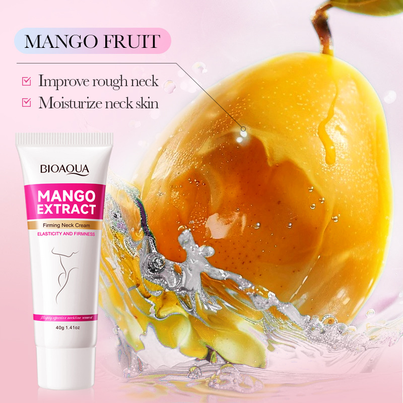 Full English: BIOAOUA Mango Firming Neck Cream, Hydrating, rejuvenating and Fine Line Neck Cream, cross-border export wholesale details Picture