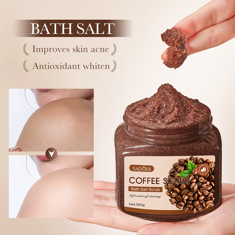 All-english SADOER coffee Exfoliating and cleansing Scrub for body cleansing, cross-border export wholesale Specification drawing