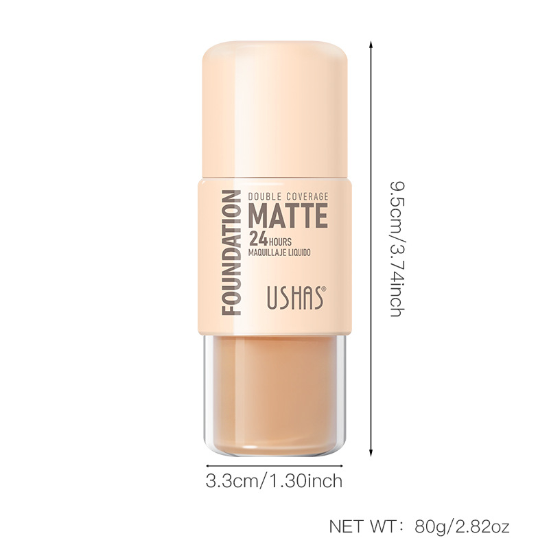 USHAS European and American cross-border stock Foundation, matte makeup effect, moisturizing, adherent base makeup, long-lasting waterproof and concealer UC080 Item Picture