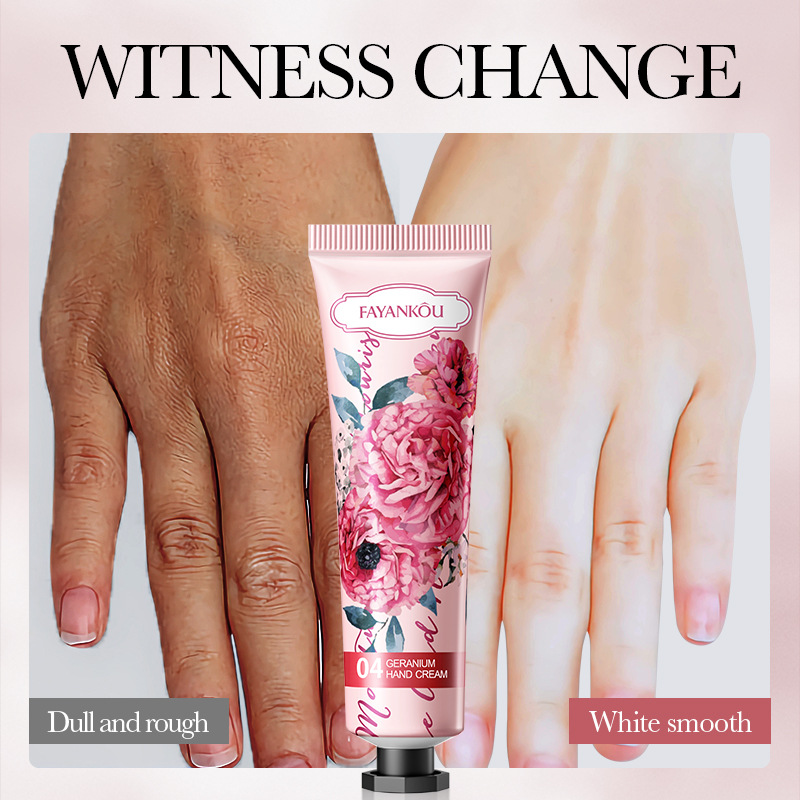 FAYANKOU geranium Hand Cream for hydrating and moisturizing, autumn and winter anti-cracking, cross-border export wholesale Application Scenario