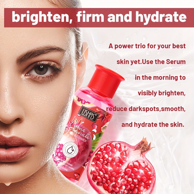 (Display Box) USHAS Amazon Bestseller 170ML Pomegranate Essence/Firming Essence Specification drawing