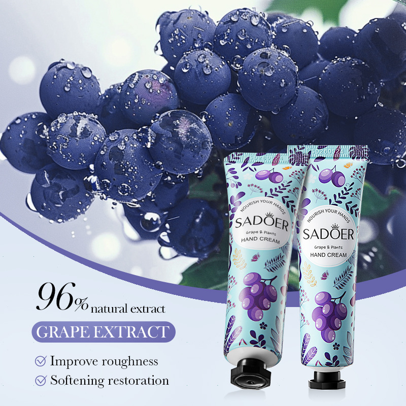SADOER Grape Hand Cream for autumn and winter anti-cracking, moisturizing and hydrating hand cream cross-border export wholesale details Picture