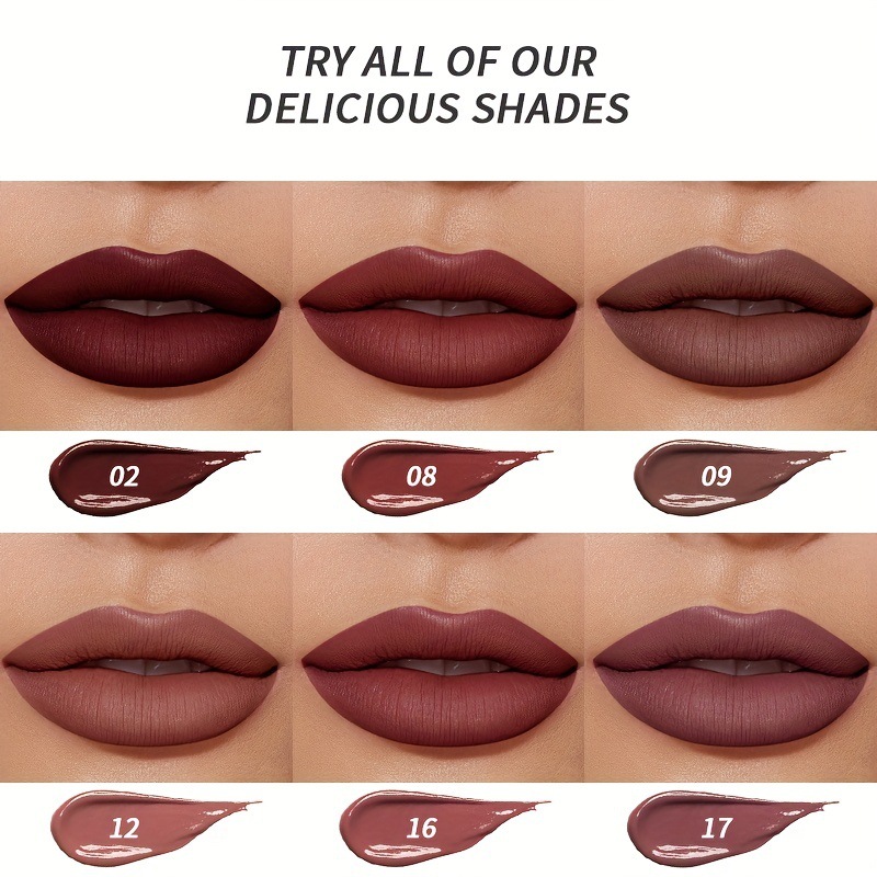 USHAS Amazon's best-selling cross-border 6-color liquid lip gloss lip gloss, women's lip gloss lipstick, non-stick cup matte lip mud Specification drawing