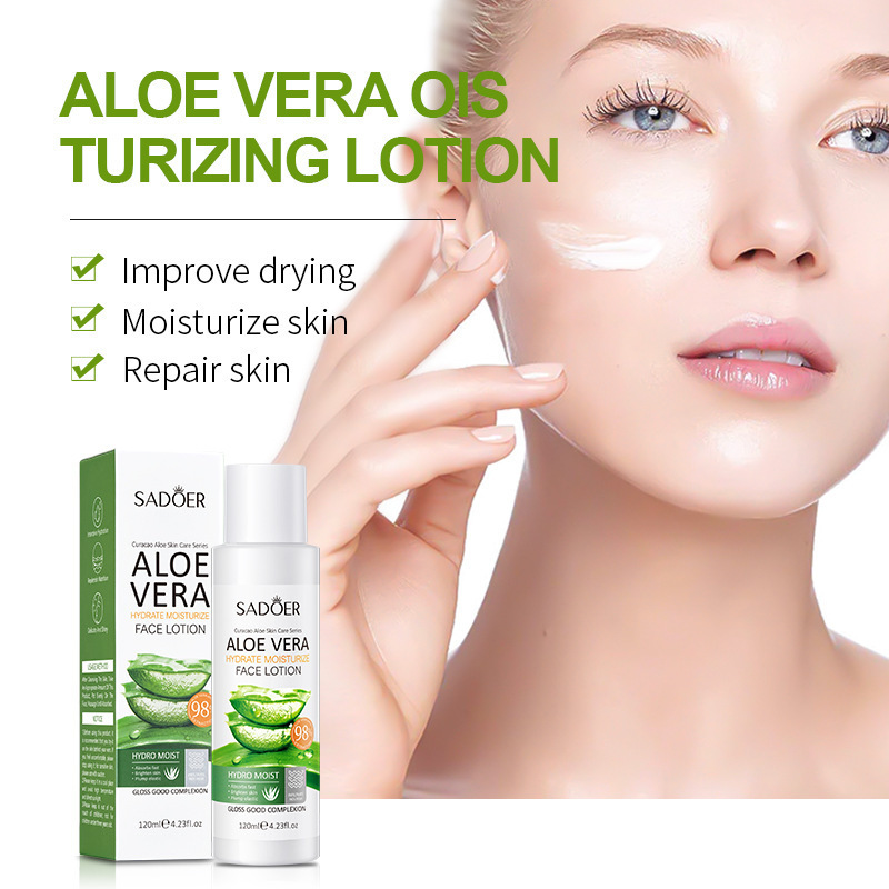 Cross-border wholesale of all-English SADOER Aloe Vera Set hydrating, refreshing and nourishing Aloe vera plant skin care products Application Scenario