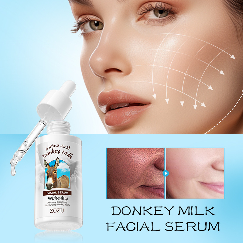 Cross-border export wholesale of all-English ZOZU donkey milk whitening skin care products set, Hydrating, Moisturizing and whitening essence Item Picture
