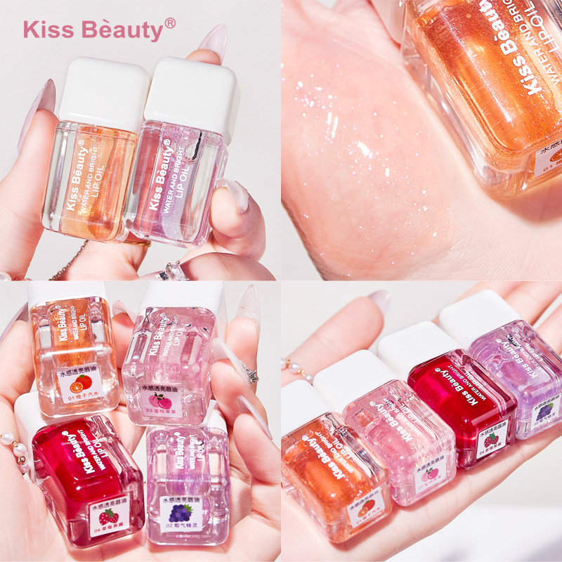 Kiss Beauty Water-like Brightening Lip Oil, Chubby Lip Repair Lip Honey, Pearlescent Lip Gloss Factory Wholesale Specification drawing