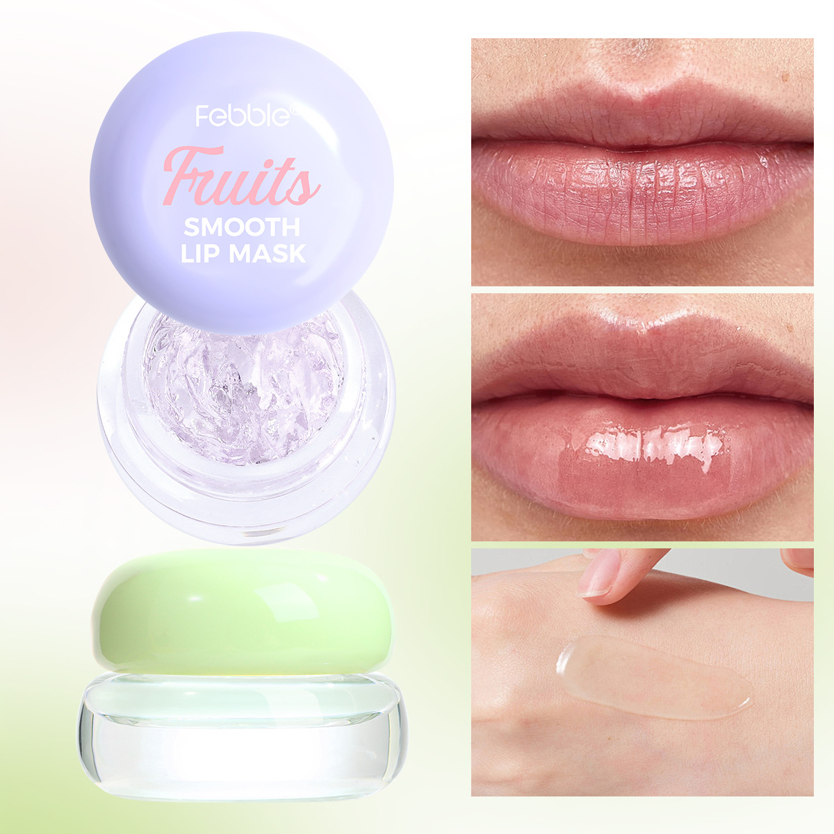 USHAS cross-border Hot Stock Lip Mask for exfoliating, moisturizing, hydrating and reducing lip lines wholesale FBC057 Specification drawing