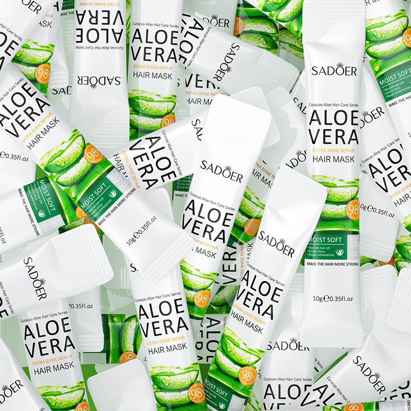 SADOER Aloe Vera Super Bright Repairing Hair Mask in Full English, repairing, nourishing, softening and smooth. Cross-border export wholesale details Picture