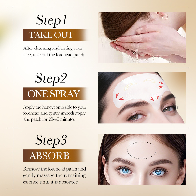 BIOAOUA Rice Puree Collagen Firming Forehead Patch (Foreign Language Version) 6ml Application Scenario