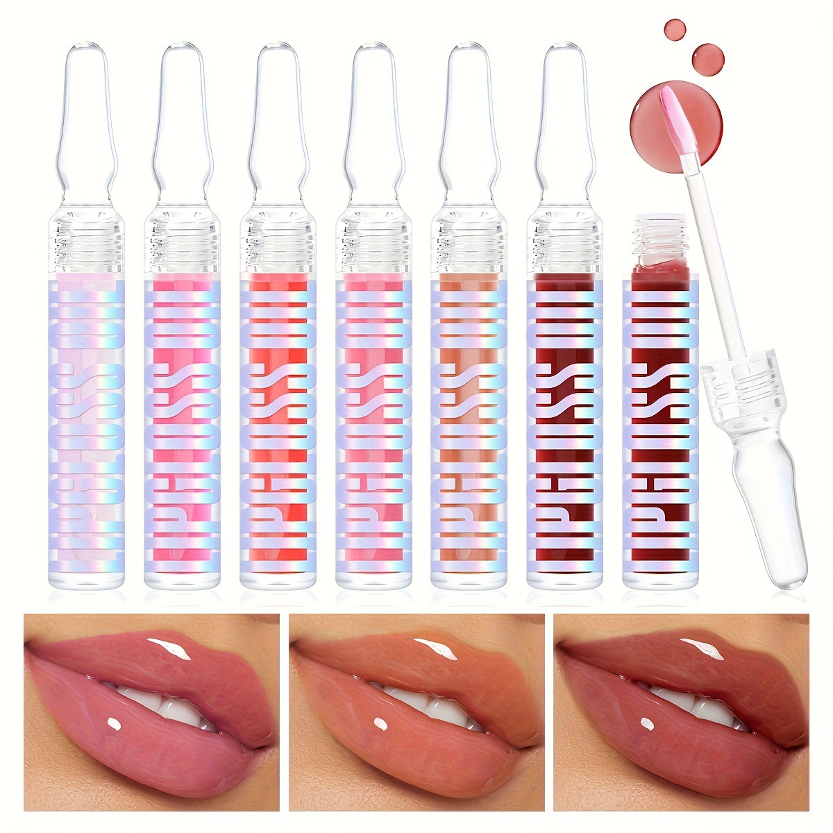 USHAS European and American cross-border stock lip Oil F-1001 moisturizes the lips, hydrates and moisturizes, reduces lip lines and has a water-like effect full figure