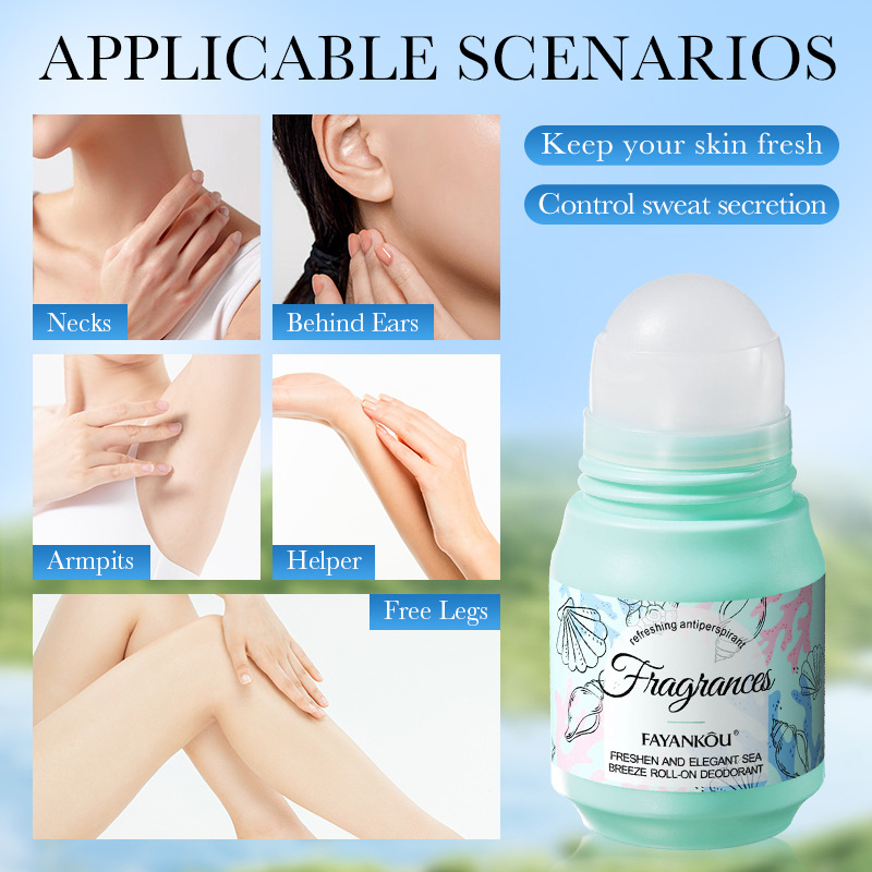 All-english FAYANKOU, a refreshing sea breeze roll-on body lotion with a lingering fragrance, is available for cross-border export wholesale Item Picture