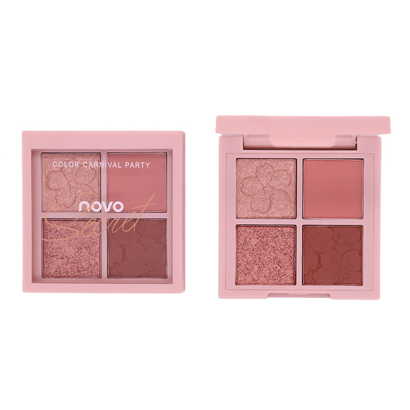 OEM customized four-color eyeshadow NOVO eyeshadow palette, matte, pearlescent and earth tone, OEM makeup processing ODM Item Picture