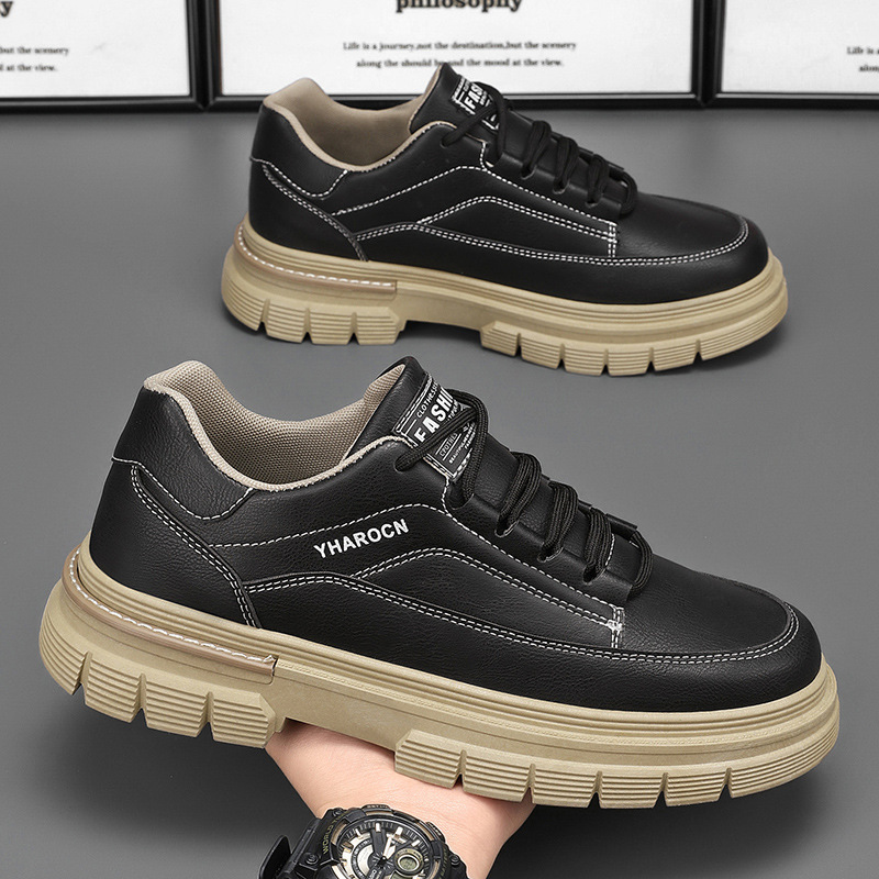 Spring men's shoes: New breathable workwear shoes, men's trendy and versatile thick-soled sports and casual sneakers, leather shoes, and Dr. Martens boots Specification drawing