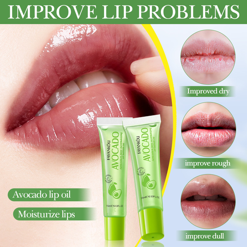 FAYANKOU Avocado Vaseline Moisturizing Lip Oil Autumn and Winter Lipstick cross-border export wholesale Specification drawing