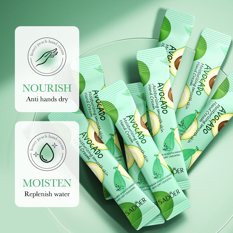 Cross-border wholesale of SADOER Avocado Hydrating and Smooth Hand Cream for autumn and winter in strips details Picture