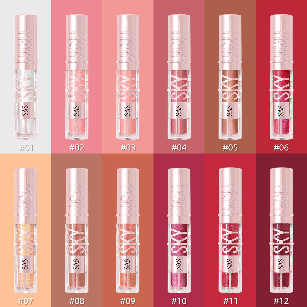 SAS Cross-border wholesale Hot Sale: Waterproof Mirror Water Gloss Lip Gloss and Moisturizing Pearlescent Lip Gloss SAC152 Specification drawing